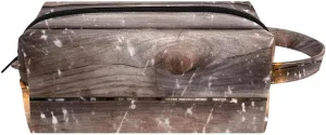 Makeup Bags for Women,Toiletry Bag for Men,Christmas Lights Decoration Wood Planks,Travel Cosmetic Bag