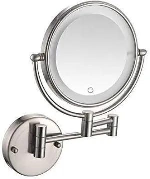 Makeup Mirror 3X Magnifying Cosmetic Mirror Touch Sn 360° Swivel Extendable Two Sided Vanity Mirror