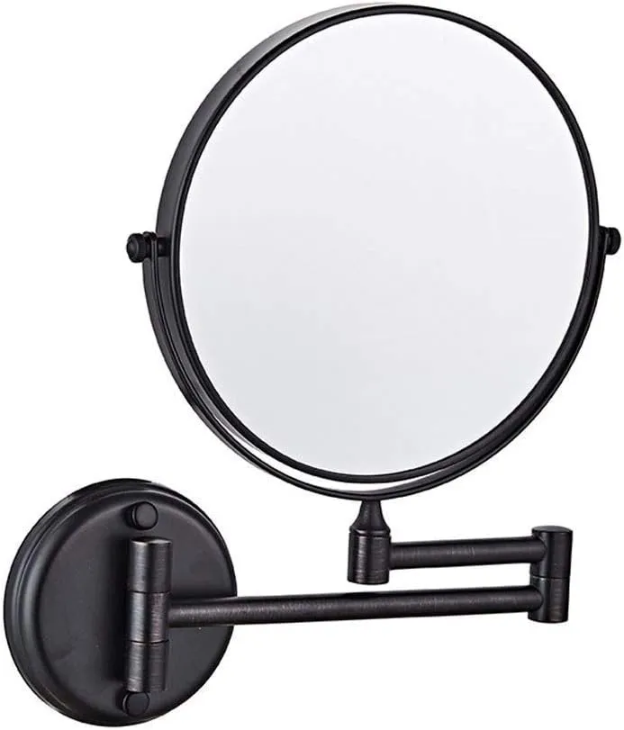Makeup Mirror 8-inch Swivel Wall Mounted Mirror Extending Folding Bathroom Shaving Cosmetic Make Up Mirror(#5)