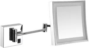 Makeup Mirror Lighted Vanity Bathroom Square Mirror with 360 Degree Swivel Rotation Flexible Gooseneck and Locking Suction (Color : Antique Color, Size : Plug)
