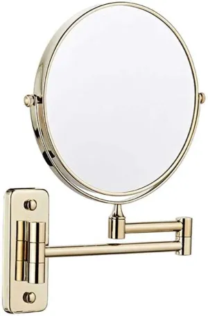 Makeup Mirror Vanity Mirror Wall Mount Makeup Mirror,Beauty Mirror Vanity Mirrors Folding Telescopic Magnification Double-Sided for Hotel Bathroom Cosmetic Mirror (Color : Silver