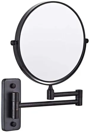 Makeup Mirror Vanity Mirror Wall Mount Makeup Mirror,Beauty Mirror Vanity Mirrors Folding Telescopic Magnification Double-Sided for Hotel Bathroom Cosmetic Mirror(B,3X)