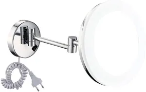 Makeup Mirror Vanity Mirror Wall Mount Makeup Mirror,LED Beauty Mirror Folding Vanity Mirror Magnifying Mirror with Light for Bathroom Hotels Cosmetic Mirror