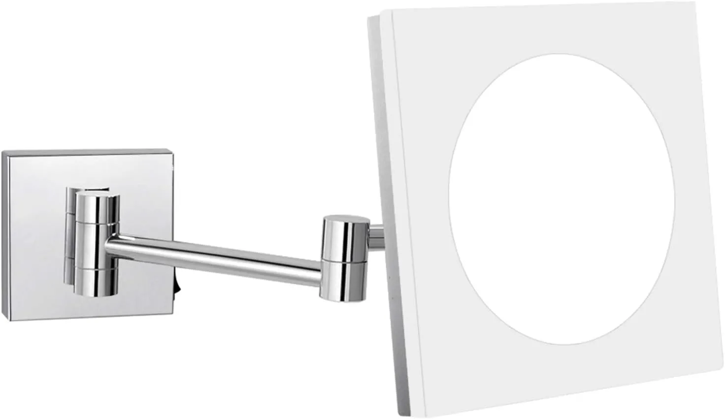 Makeup Mirror with Lights and Magnification, 8 inch Brass Bathroom Wall-Mounted LED Cosmetic Vanity Mirror, Rotatable Extendable Mirror with Plug,5X (Color : 3X)