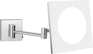 Makeup Mirror with Lights and Magnification, 8 inch Brass Bathroom Wall-Mounted LED Cosmetic Vanity Mirror, Rotatable Extendable Mirror with Plug,5X (Color : 3X)