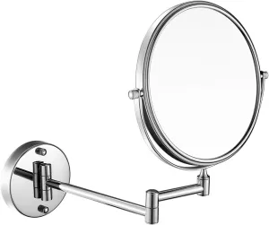 Makeup Mirrors Double Sided Brass Magnifying Mirror Extendable 360° Swivel Vanity Shaving Mirrors (Color : 5X)