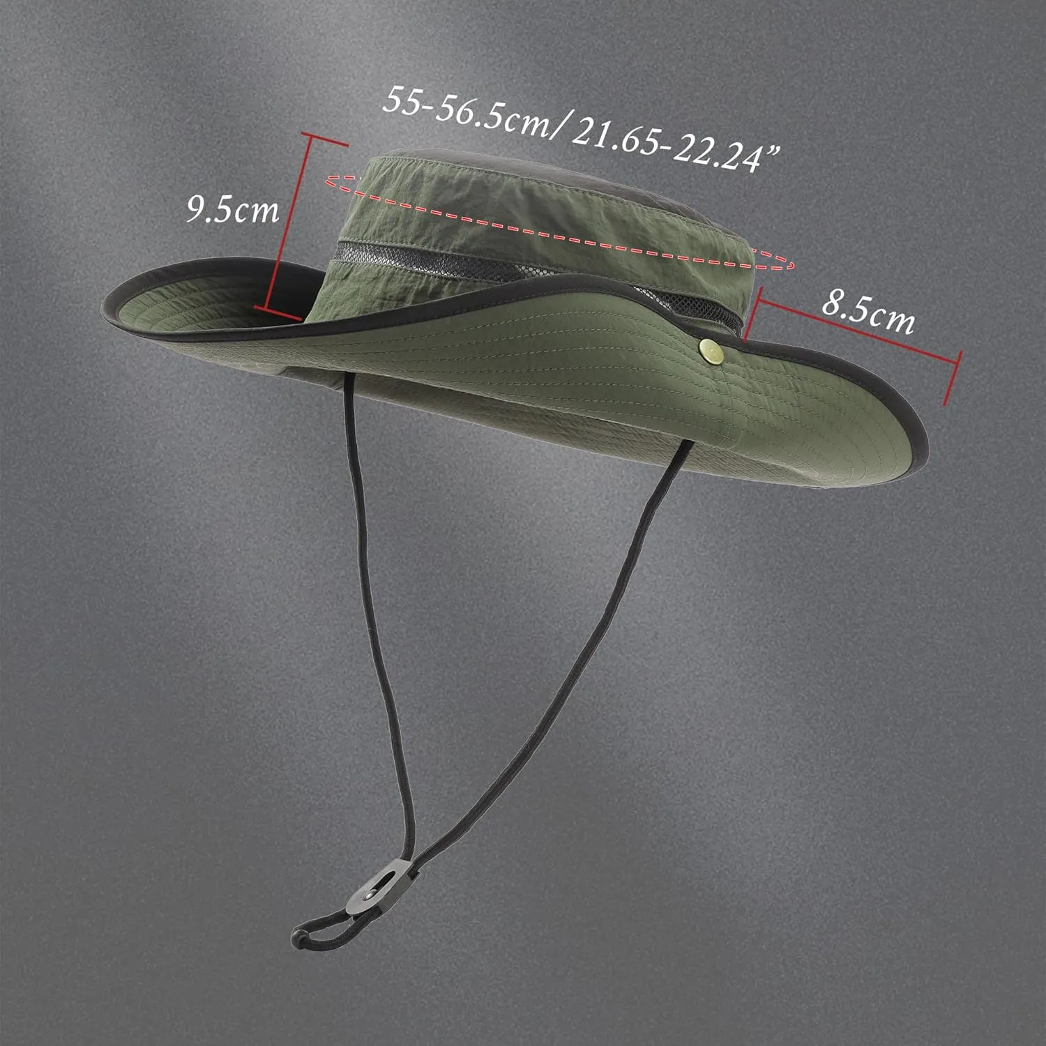Manfnee Sun Hats for Men Women Wide Brim Breathable Bucket Hat Quick Dry Hiking Fishing Outdoor Cap