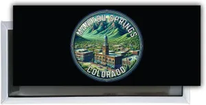 Manitou Springs Colorado Souvenir Destination Fridge Magnet 4.75 x 2 Inch 4-Pack
