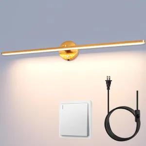 Mantolite Picture Lights for Wall, 32'' Modern Bathroom Lighting Fixtures Over Mirror, hardwired or Plug-In 18W 3000K LED Vanity Light, Dimmable Vanity Lights for Bathroom, and Wall Lights for Bedroom