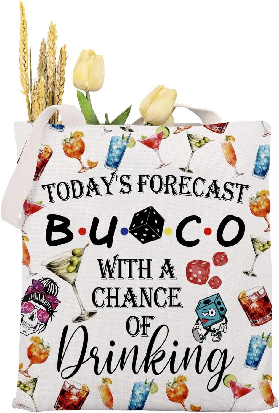 MAOFAED B-unco Night Gift Today’s B-unco With A Chance Of Drinking Tote B-unco Player Gift Party Favor (todays b-unco)