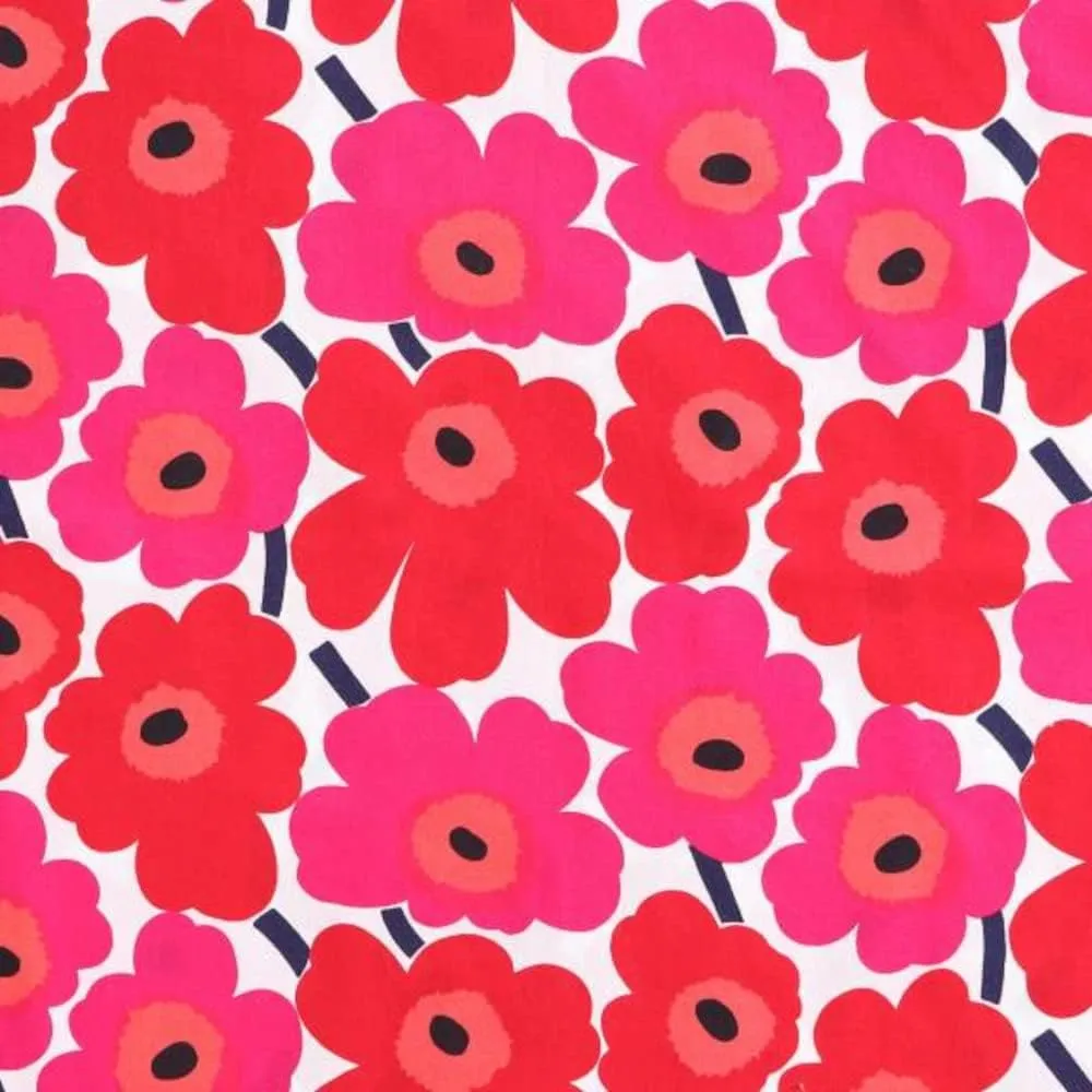MARIMEKKO - Queen Sheets, Cotton Percale Bedding Set, Crisp & Cool Home Decor (Unikko, Queen)