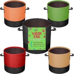 Mastiff Gears Grow Bags, 2023 Updated (10 Gallon, 5 Pack)