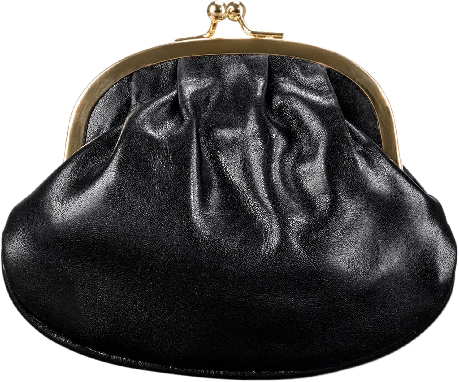 Maxwell Scott - Womens Luxury Leather Ball Clasp Coin Pouch Pocket Wallet - Made from Italian Full Grain Hides - The Sabina