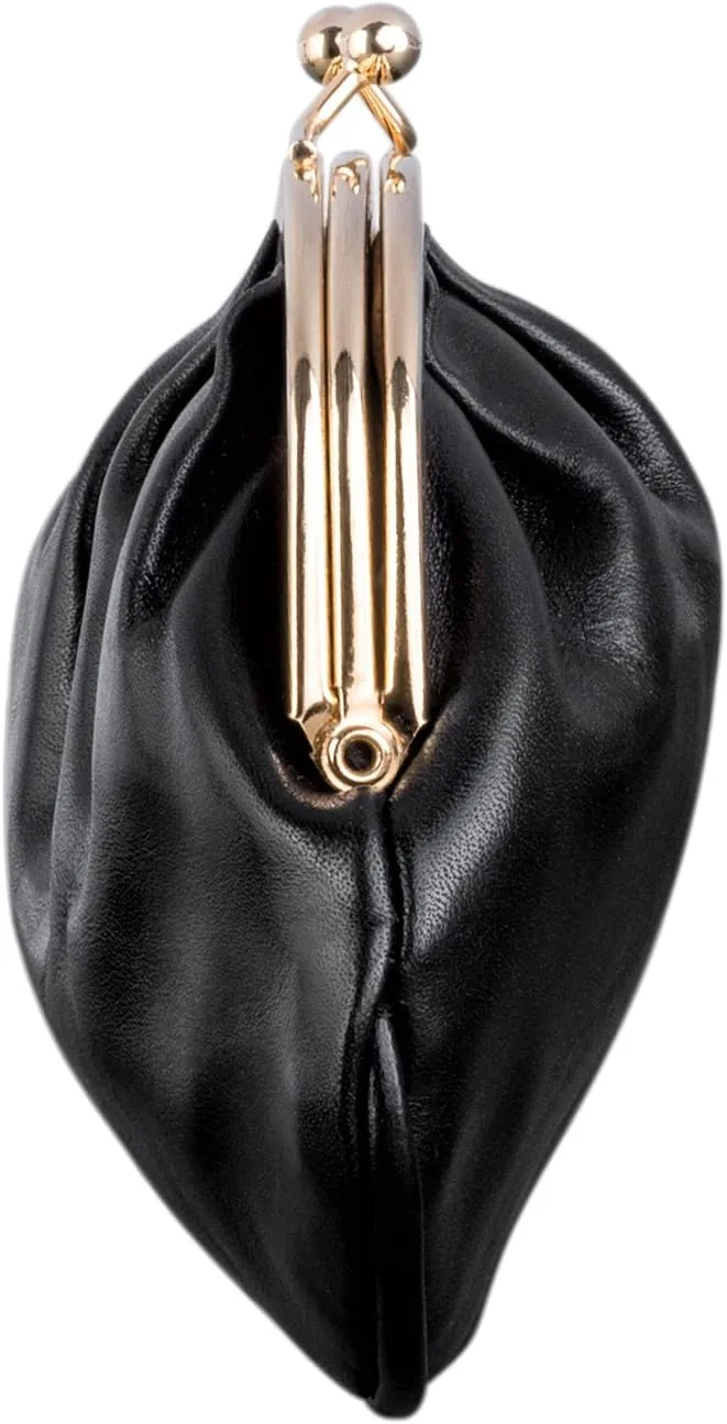 Maxwell Scott - Womens Luxury Leather Ball Clasp Coin Pouch Pocket Wallet - Made from Italian Full Grain Hides - The Sabina