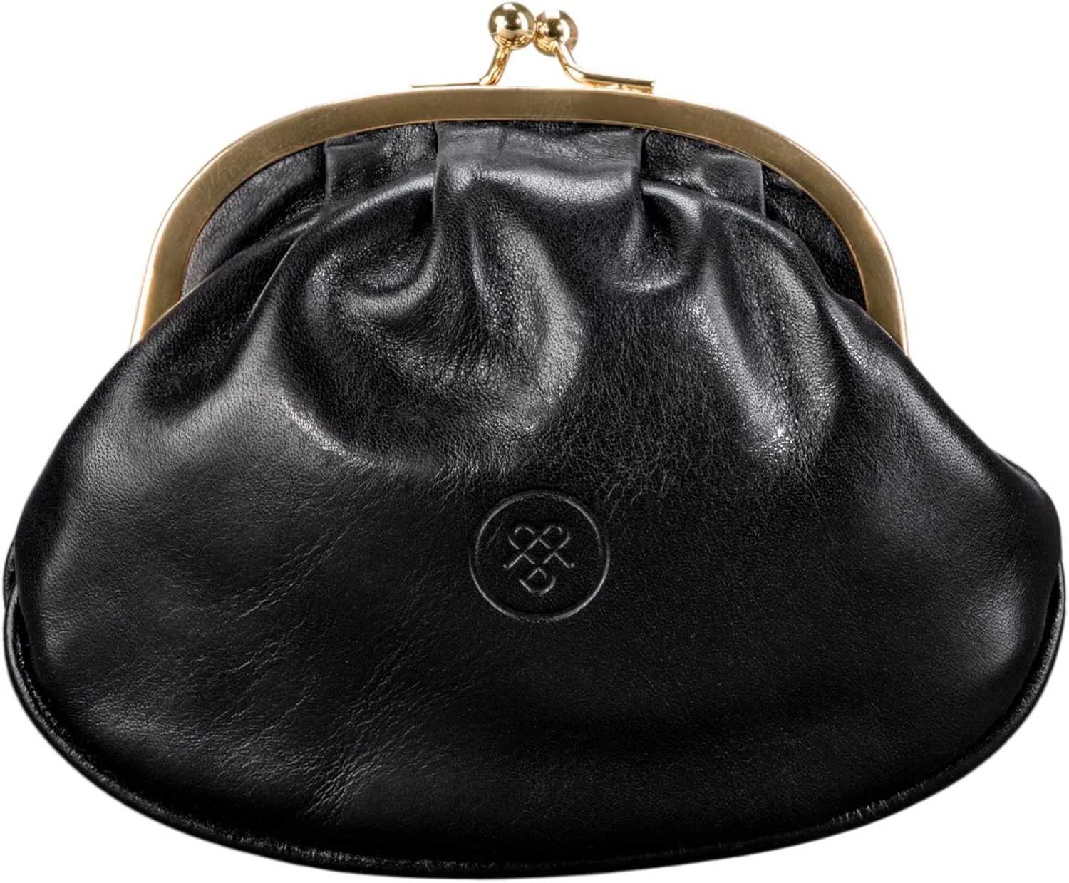Maxwell Scott - Womens Luxury Leather Ball Clasp Coin Pouch Pocket Wallet - Made from Italian Full Grain Hides - The Sabina