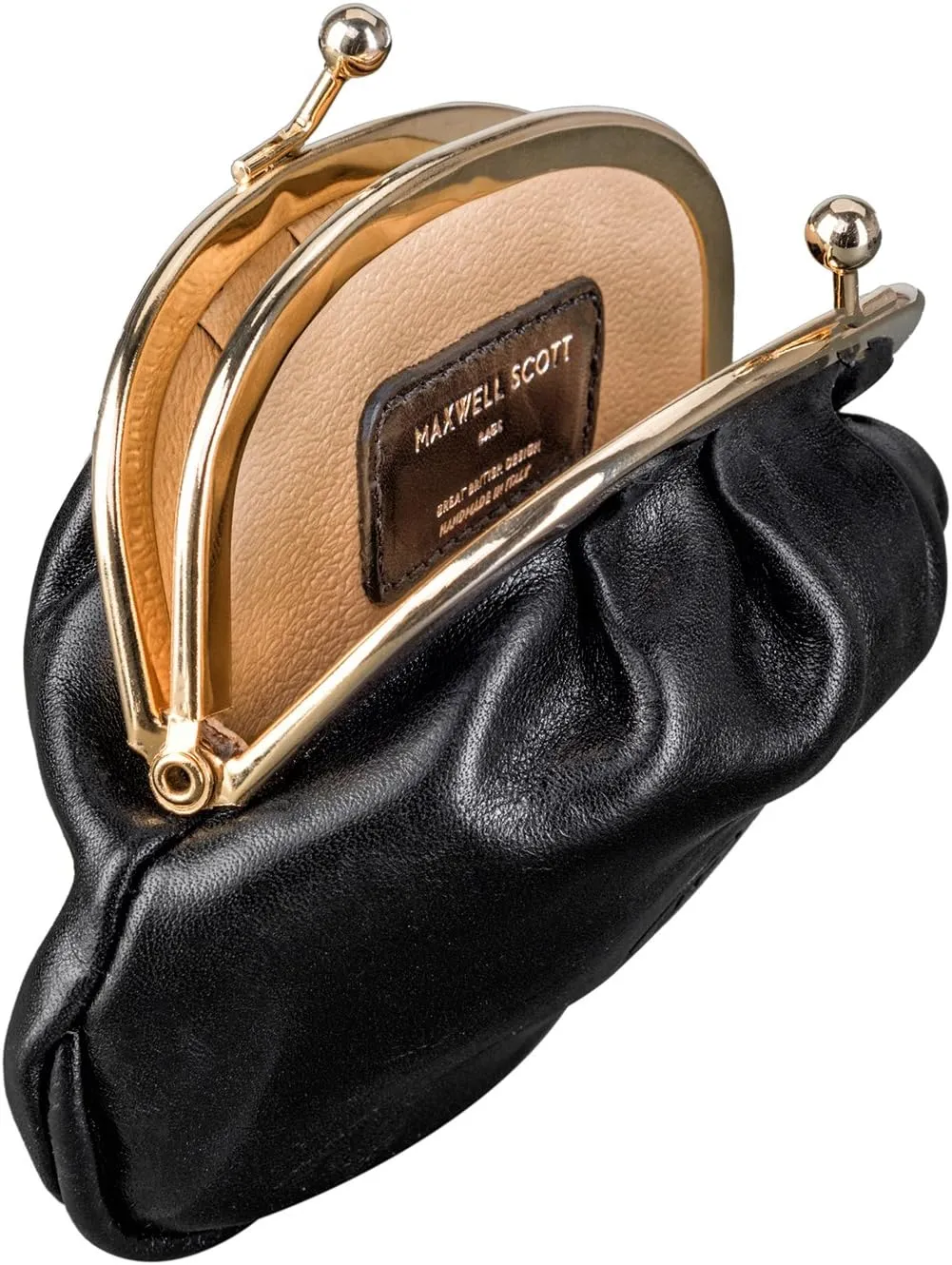 Maxwell Scott - Womens Luxury Leather Ball Clasp Coin Pouch Pocket Wallet - Made from Italian Full Grain Hides - The Sabina
