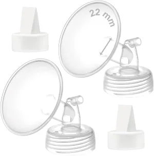 Maymom 22 mm Flange and Duckbill Valve Compatible with Spectra S1 Spectra S2 Spectra 9 Plus Not Original Spectra Pump Parts Replace Spectra S2 Pump Parts Spectra Flange Spectra Duckbill Valve