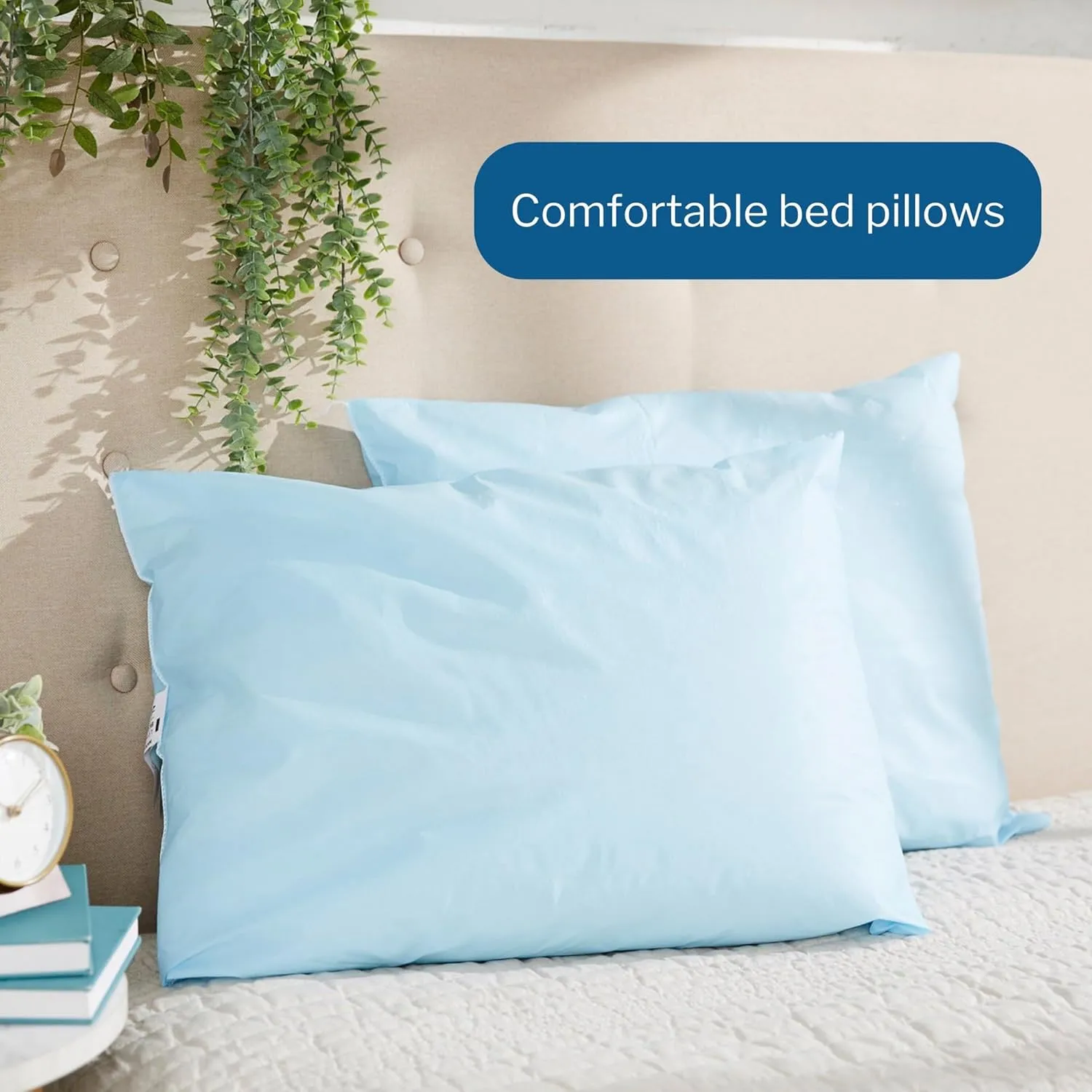 McKesson Medical Pillow [1 Count] Limited Reusable Hospital Bed Pillows, Fluid Moisture and Stain-Resistant, Blue, 20 in x 26 in