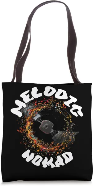 Melodic Nomad Vibrant Vinyl Spin Tote Bag