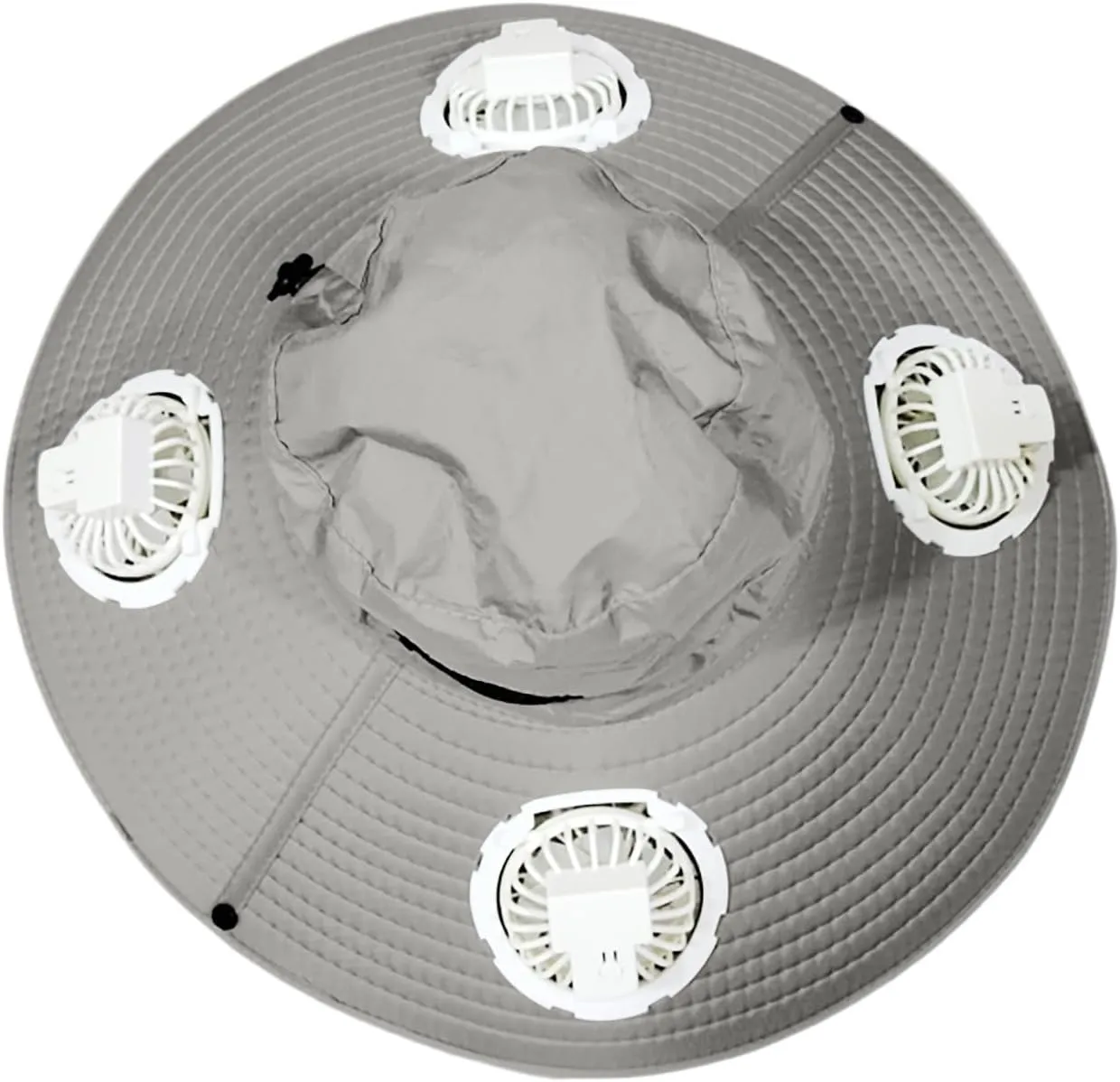 Men Sun Hat with 2 Solar Fan Fishing Wide Brim Sun Hats for Outdoor Summer Camping Beach, USB & Solar Powered
