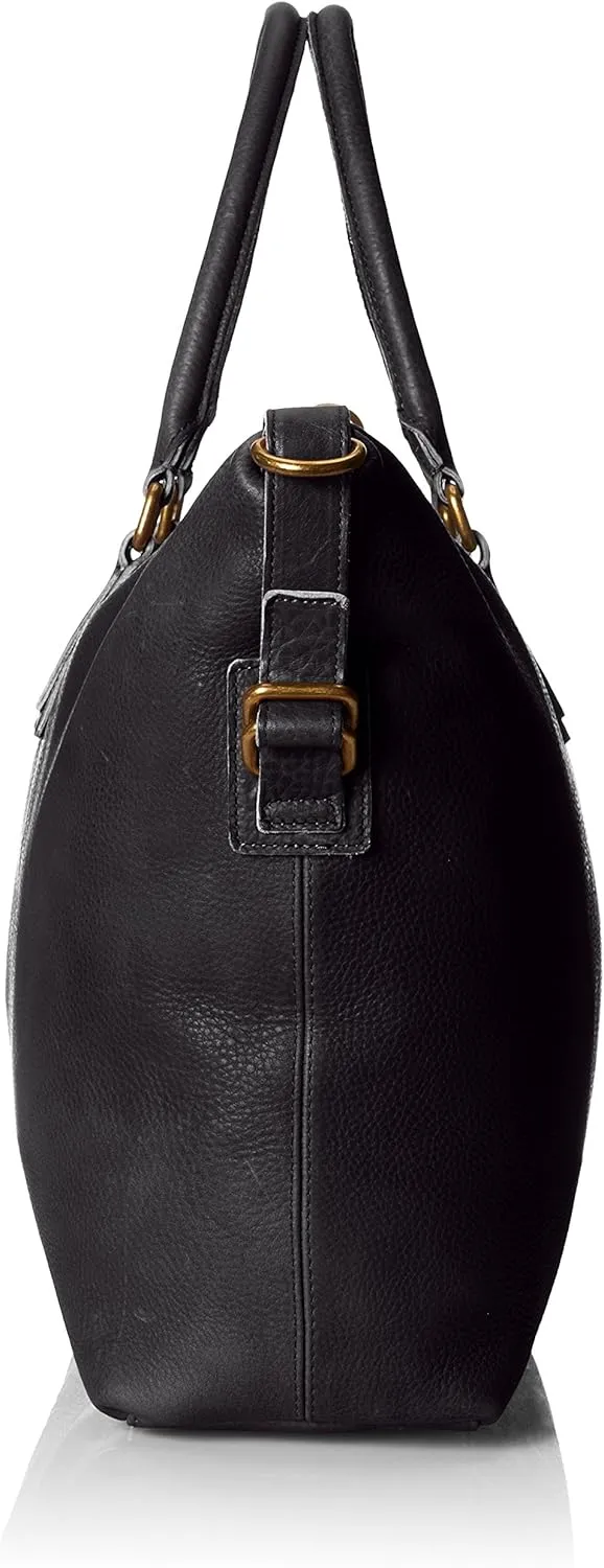 Men's Classic Leather Weekender Bag, Black, One Size