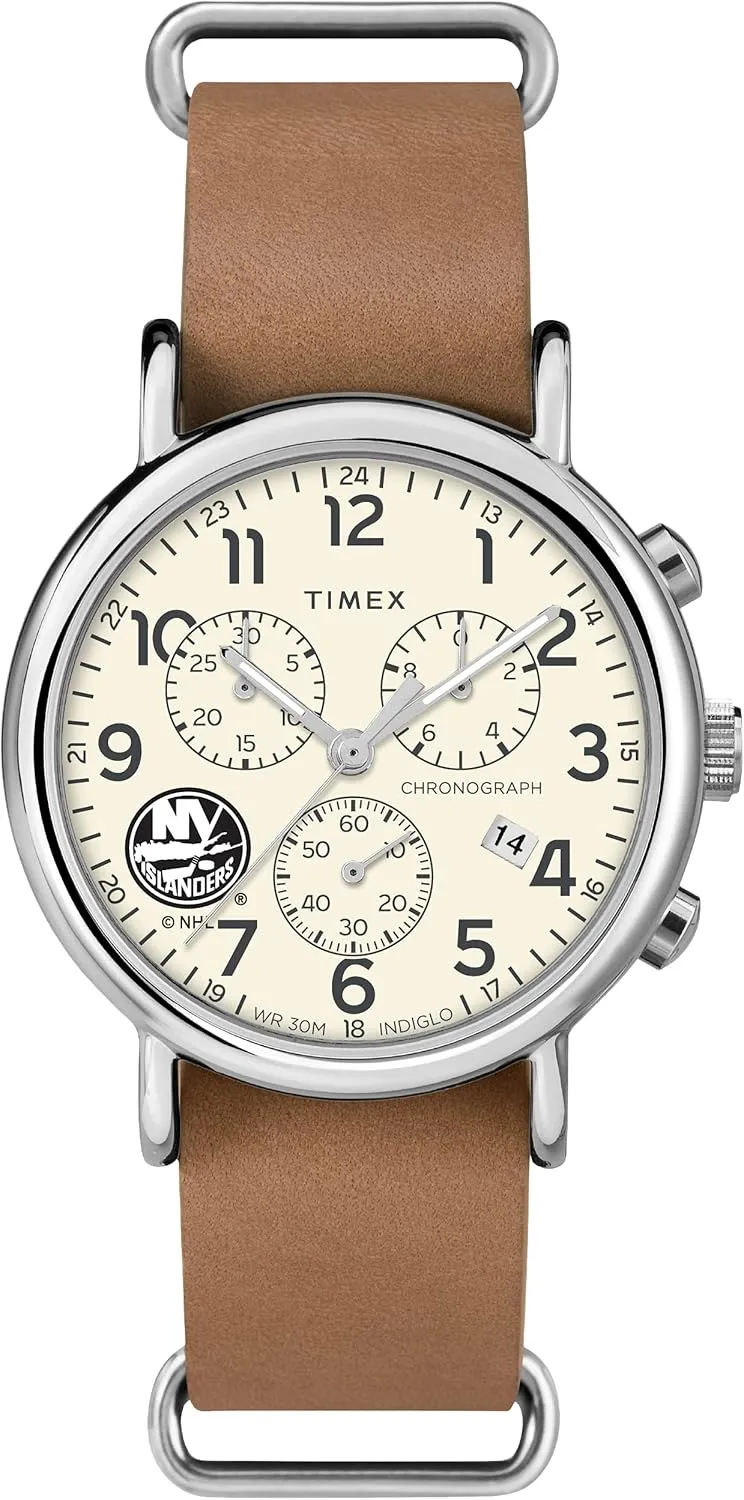 Men's NHL Weekender Chrono 40mm Quartz Leather Strap