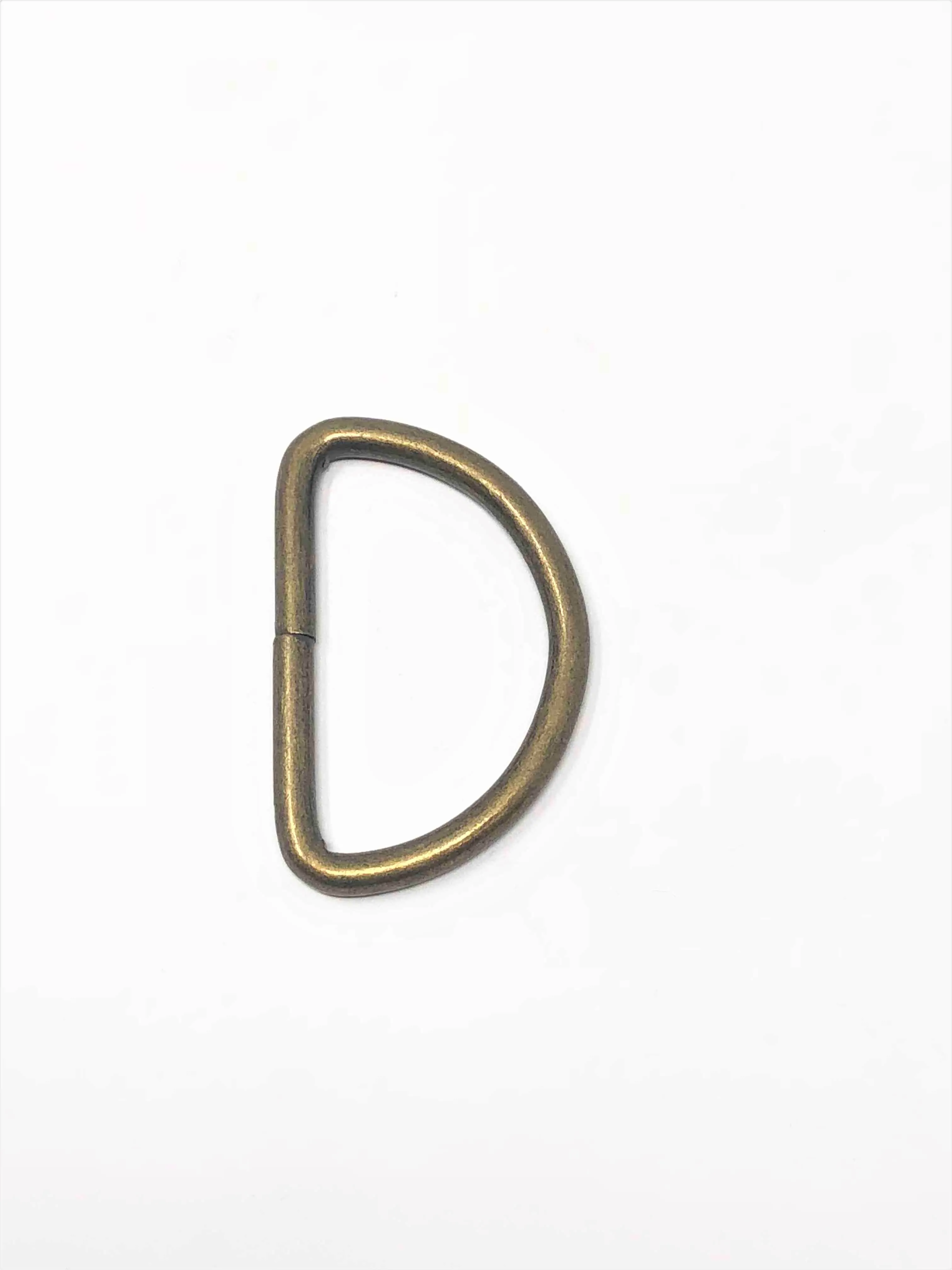 Metal D Ring 2"  Antique Brass Plated Loop Ring