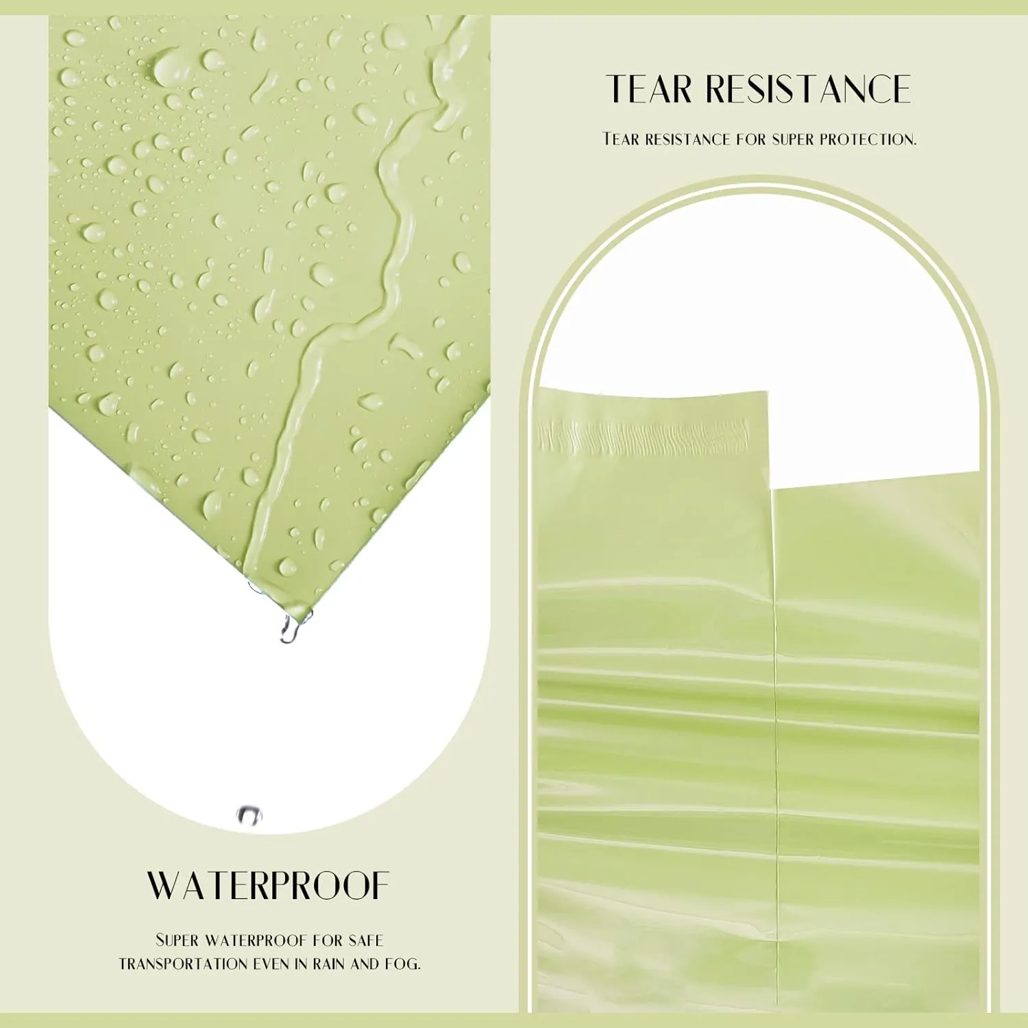 Metronic Large Poly Mailers 19x24 100Pcs, Strong Adhensive Shipping Bags for Clothing, Waterproof Mailers Bags for Small Business, Shipping Envelopes, Tear-resistant Packing Bags in Avocado Green