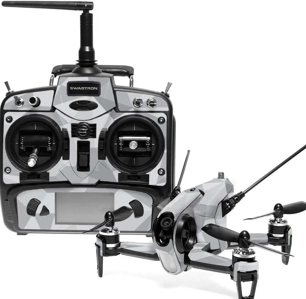 MightySkins Skin Compatible with Swagtron SwagDrone 150-UP - Gray Polygon | Protective, Durable, and Unique Vinyl Decal wrap Cover | Easy to Apply, Remove, and Change Styles | Made in The USA