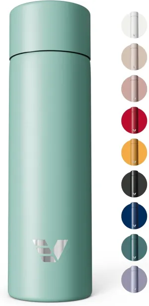 Mini Stainless Steel Water Bottle 14oz - Non-insulated | Designed for Bags | Slim, Ultra Lightweight & Stylish – Mint Green