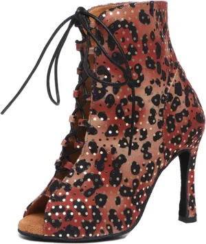 Minishion Womens Rhinestones Ballroom Dance Shoes Fashion Party Prom Ankle Boots