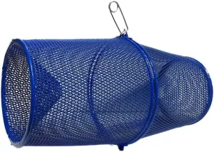 Minnow, Crawfish Trap 3/8" mesh, Blue Coated, Heavy Duty Metal, 16.5" Long, Catch All Minnow for Bait.