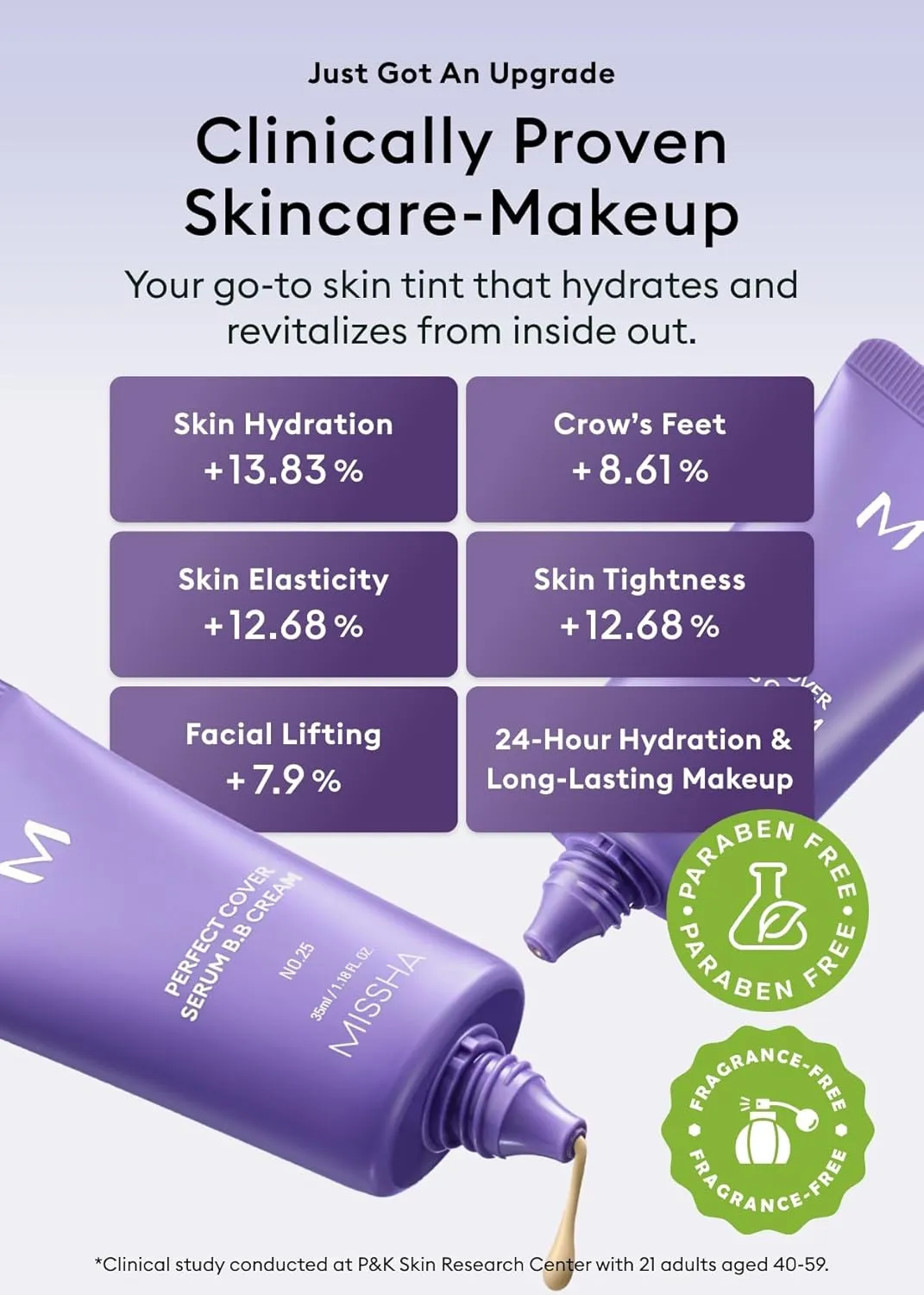 MISSHA M PERFECT COVER SERUM BB CREAM No.13 Light Fair- Fair with Cool Undertone, Skin Tint, Tinted Moisturizer, Skin Care Foundation Makeup, Superfood Complex, Glass Skin, Korean Makeup,1.18 Fl oz