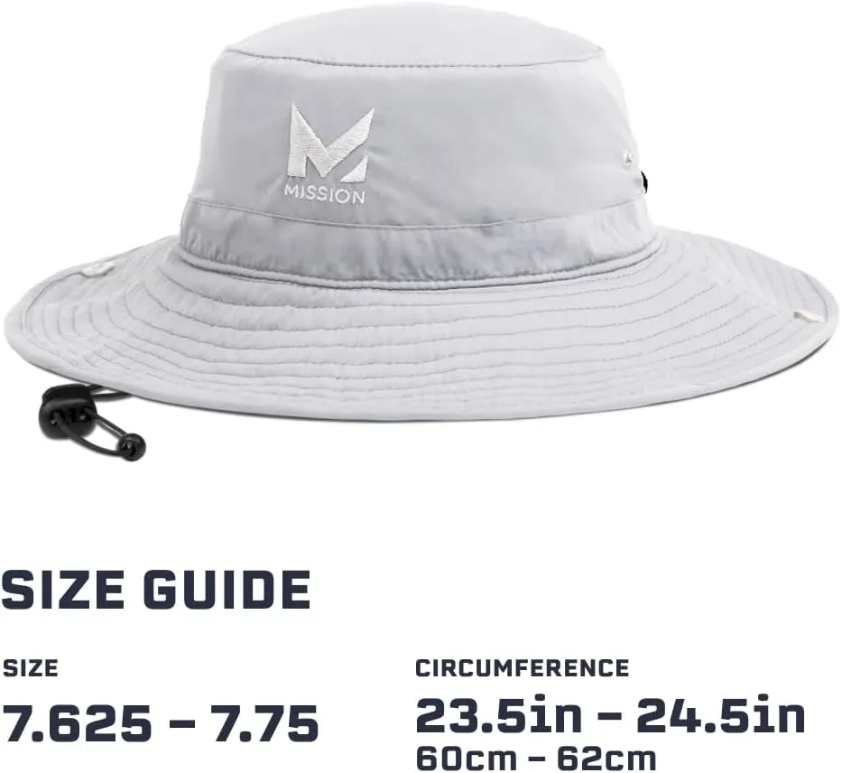 MISSION Cooling Bucket Hat - Unisex Wide-Brim Hat for Men & Women - Lightweight, Foldable & Durable - Cools Up to 2 Hours