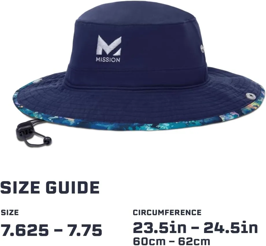 MISSION Cooling Bucket Hat - Unisex Wide-Brim Hat for Men & Women - Lightweight, Foldable & Durable - Cools Up to 2 Hours