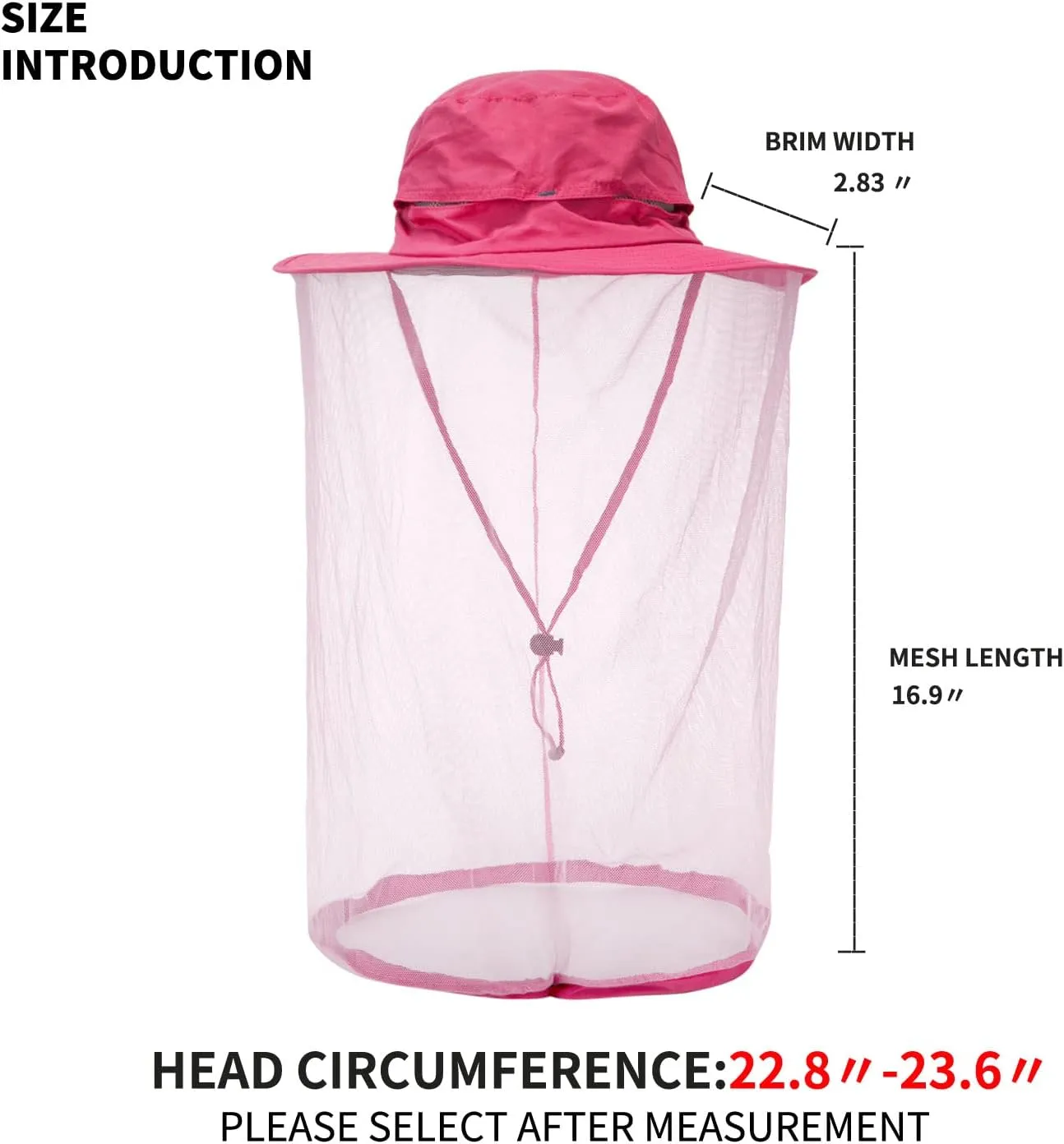Mosquito Net Hat for Men & Women Sun Hat UPF 50  Protection Safari Hat Bucket Hat Net Mesh
