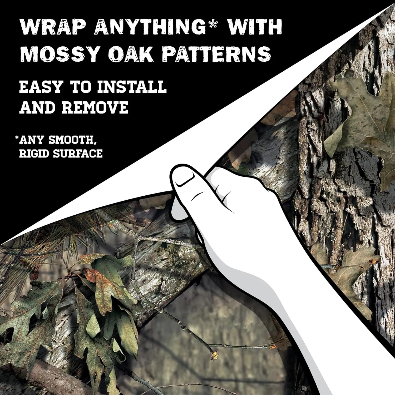Mossy Oak Matte Camo Roll Hunting Patterns, Self-Adhesive Vinyl Wrap, DIY (48"x60", Mountain Country)