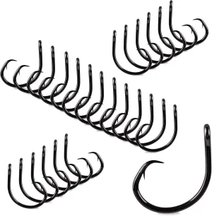 Mustad Demon Perfect Inline Circle Hook 39950NP, 3X Strong Fishing Hooks, Wide Gap Circle Hook Packs for Saltwater & Freshwater Fishing, Original Design Big Hooks, Black Nickel - Size 8/0-25 Packs