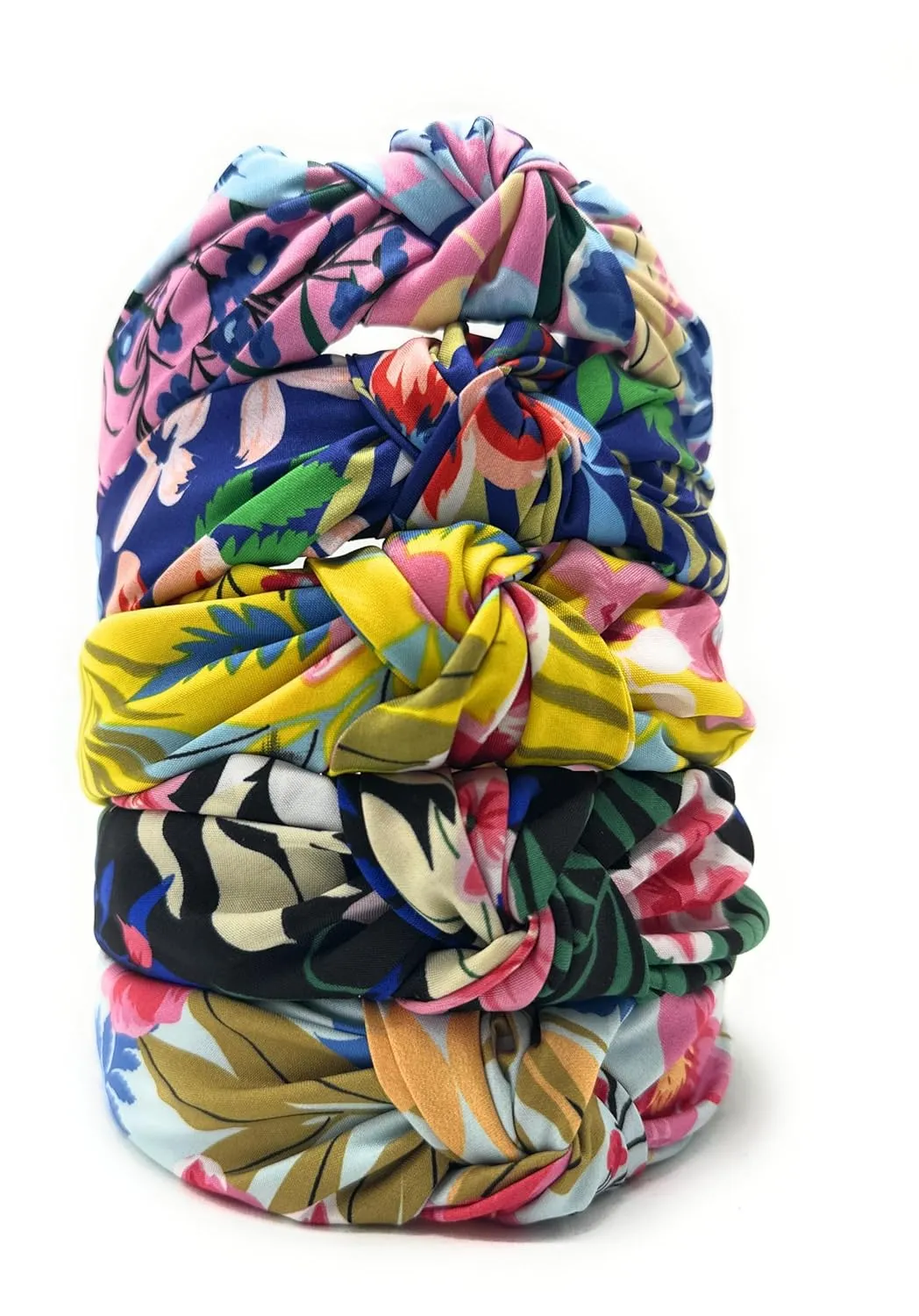 Navy Blue Floral Knotted Headband for Women Made of Silk Quality Satin Fabric, Unique and Classy. Girls Headbands, Trendy Hair Accessory, Designer Top Knot Head band Fashion