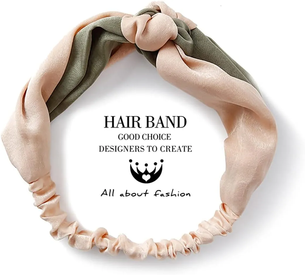NCDUANSAN Retro small silk scarf girl heart spring and summer narrow ribbon headband headband bag long scarf headdress