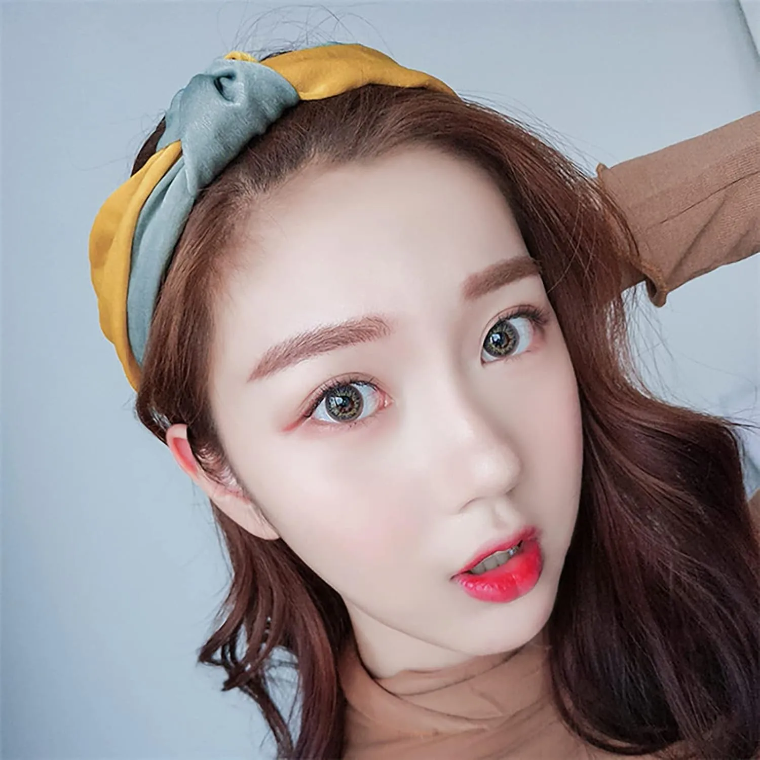 NCDUANSAN Retro small silk scarf girl heart spring and summer narrow ribbon headband headband bag long scarf headdress