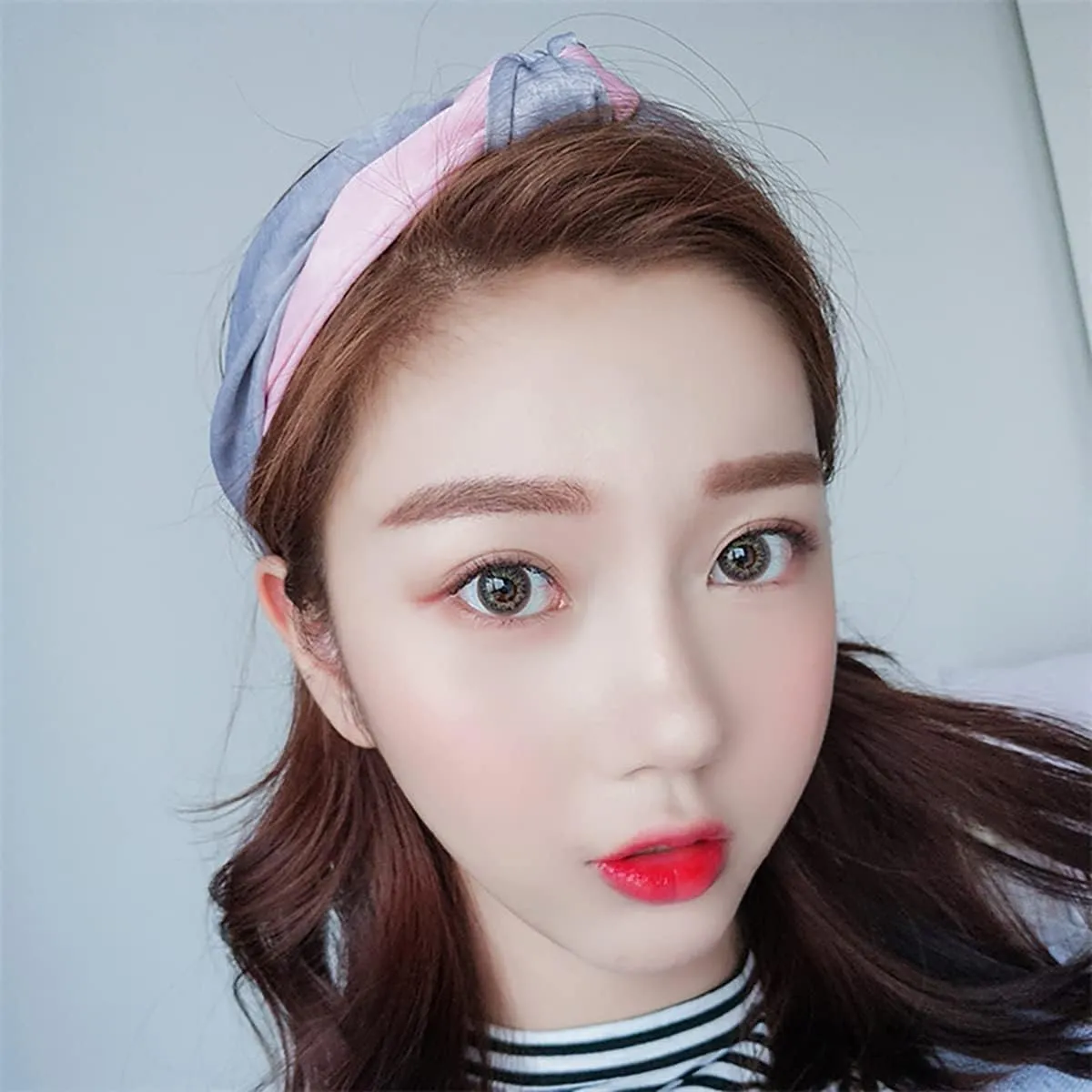 NCDUANSAN Retro small silk scarf girl heart spring and summer narrow ribbon headband headband bag long scarf headdress
