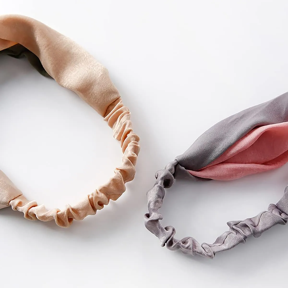 NCDUANSAN Retro small silk scarf girl heart spring and summer narrow ribbon headband headband bag long scarf headdress