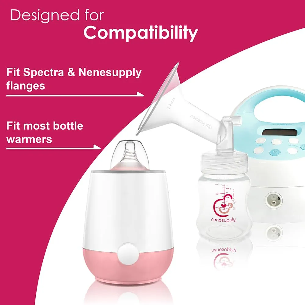 Nenesupply Storage Bottles Collection Bottles for Spectra S1 S2 Motif Luna Breast Pumps 6 pc 4.7oz 140ml With Collar and Sealing Disc. Breastmilk Storage Replace Spectra Bottles for Pumping Wide-Mouth