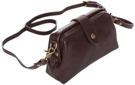 New Premium Leather Retro Handmade Bag Unique Opening Small Cross Body Shoulder Bag Vintage Doctor Bag for Women