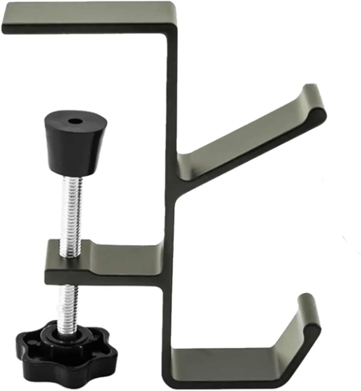No Punch Table Hook, Desk Hooks Purse Hanger Adjustable Bag Holder Heavy Duty Backpack Hangers No Punching Handbag Hanging Hooks Table Storage Accessories for Purse, Bag, Headphone (Gray)