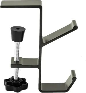 No Punch Table Hook, Desk Hooks Purse Hanger Adjustable Bag Holder Heavy Duty Backpack Hangers No Punching Handbag Hanging Hooks Table Storage Accessories for Purse, Bag, Headphone (Gray)