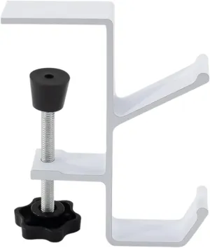 No Punch Table Hook, Desk Hooks Purse Hanger Adjustable Bag Holder Heavy Duty Backpack Hangers No Punching Handbag Hanging Hooks Table Storage Accessories for Purse, Bag, Headphone (White)