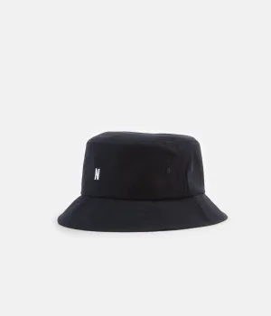 Norse Projects Seersucker Bucket Hat - Dark Navy