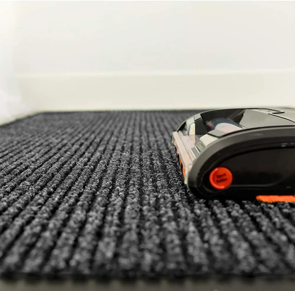 Notrax 109 Brush Step Carpeted Indoor/Outdoor Entrance Mat for Home or Office, 2' X 3', Absorbent Slip Resistant Heavy Duty Entry Mat, Charcoal, 109S0023CH